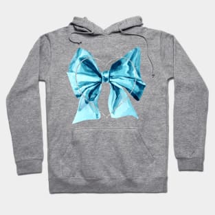 Blue Bow with heart Hoodie